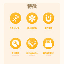 画像をギャラリービューアに読み込む, 人感センサーライト 【1-6個セット】